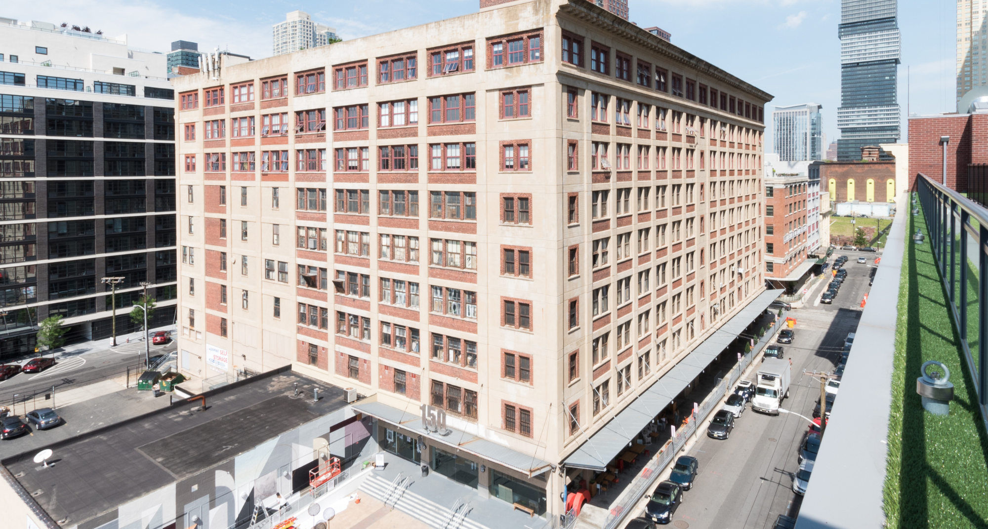 photograph from a distance of the historic 10-story 150 Bay Street building